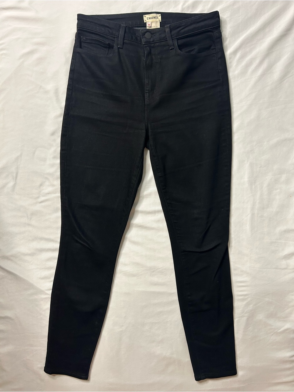 L’AGENCE Monique Ultra High Rise Skinny Jeans Black Size 30